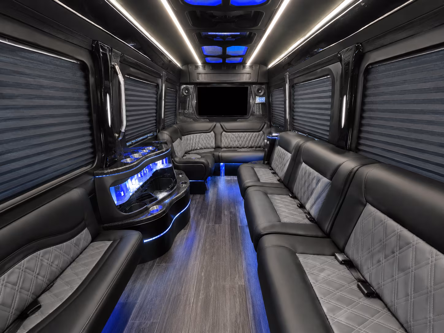 flagstaff 30 passenger party bus inside