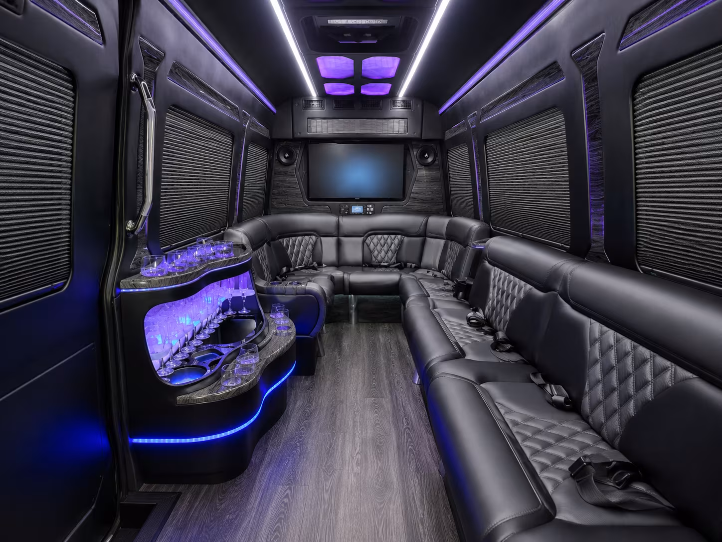 flagstaff 30 passenger party bus interior